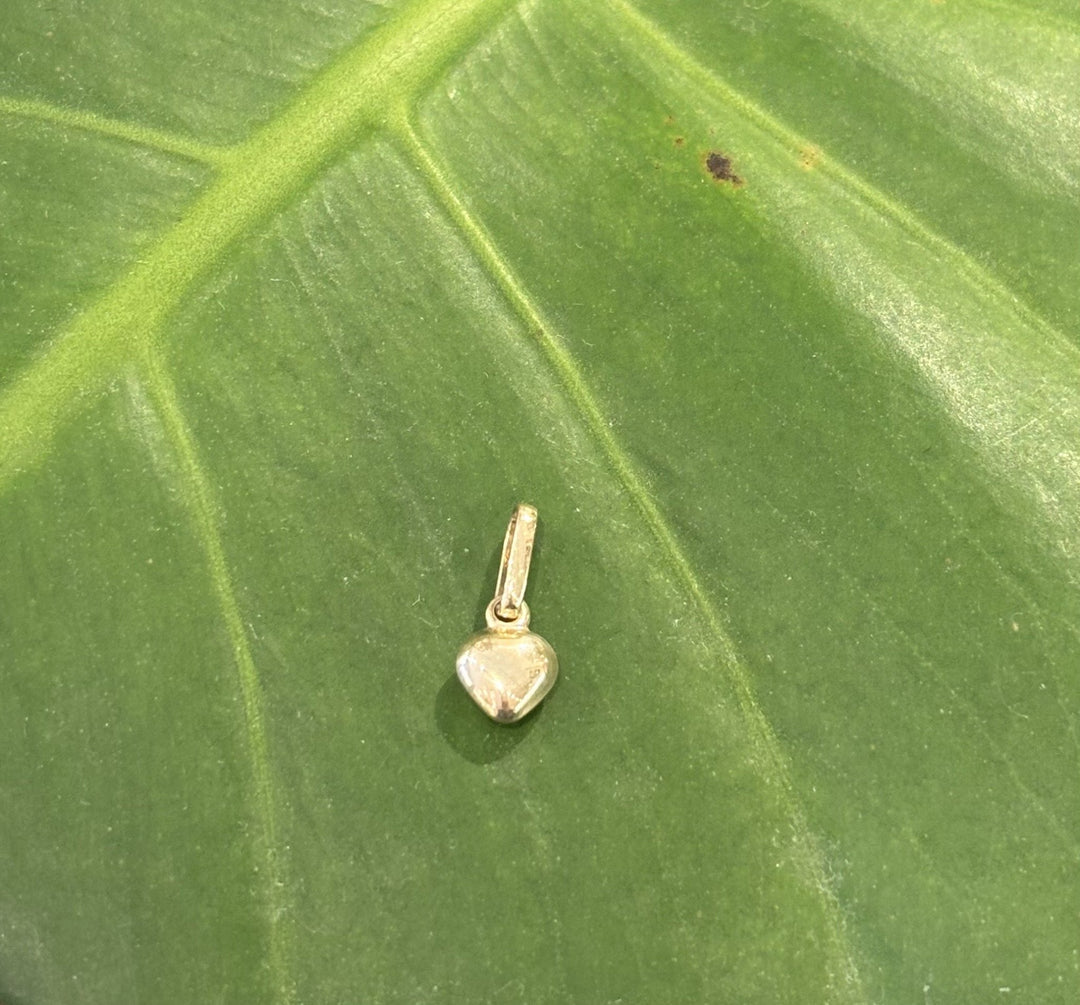 10K Gold Puffy Heart Charm - Kingdom Jewelry