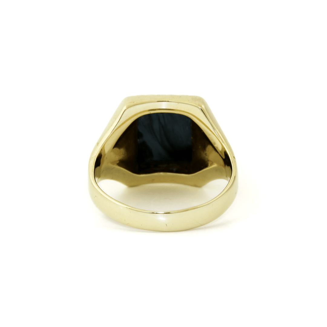10k Gold x Etched Pietersite Cushion Cocktail Ring - Kingdom Jewelry
