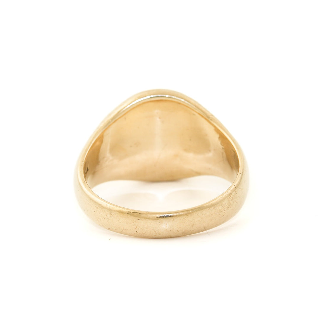 10k Gold x Star Sapphire Bezel Set Signet - Kingdom Jewelry