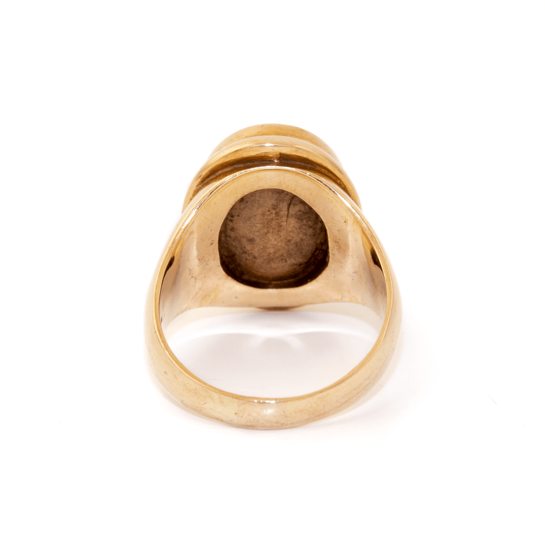 14k Gold x Classic Oval Bloodstone Signet - Kingdom Jewelry