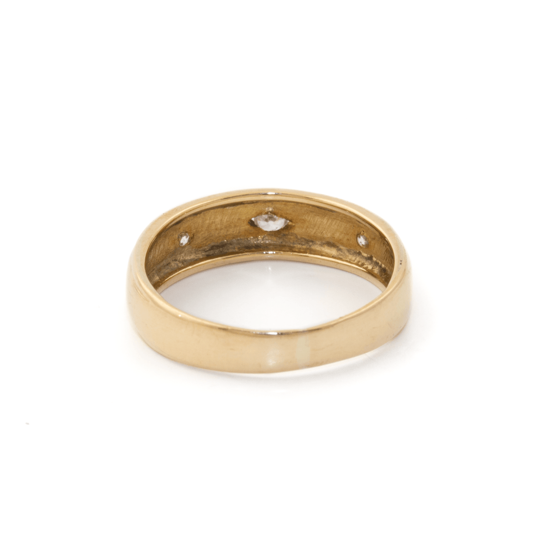 14k Gold x Vintage 5mm Diamond Gyspy - Set Triplet Band - Kingdom Jewelry