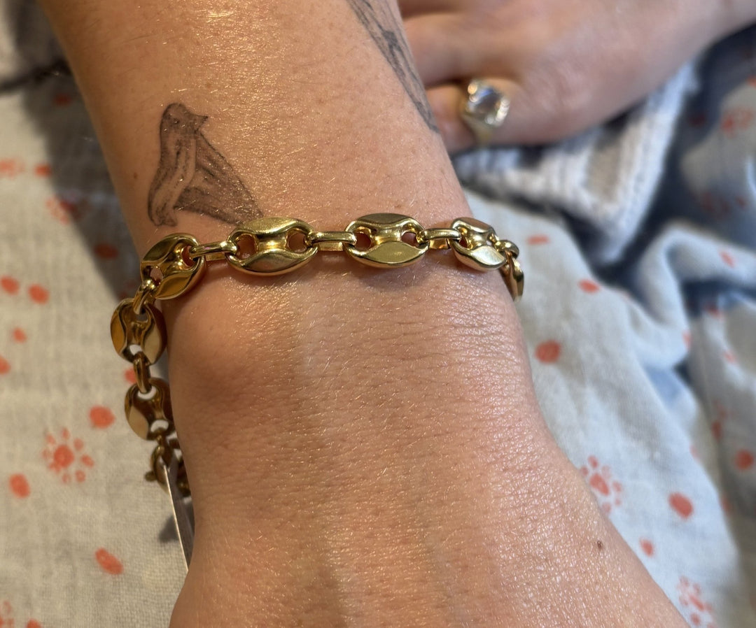 14k Large Gucci Puff Bracelet - Kingdom Jewelry