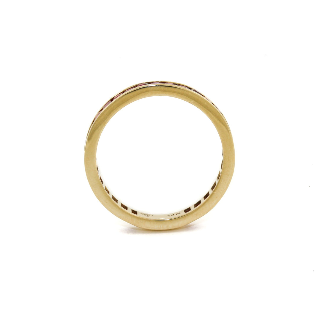 14k x 1mm Ruby Channel - Set Eternity Band - Kingdom Jewelry