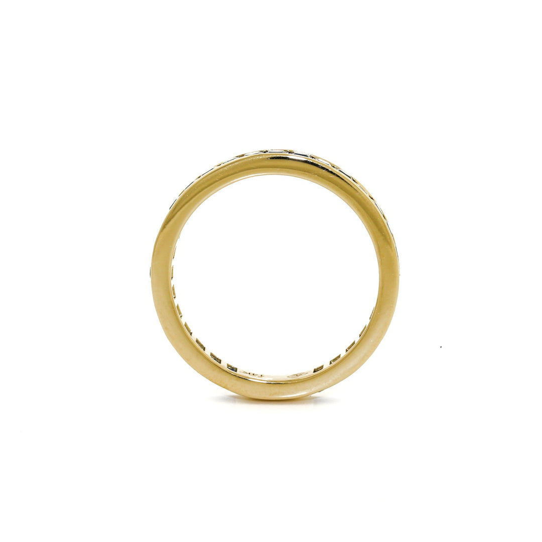 14k x 3mm Blue Sapphire Channel - Set Eternity Band - Kingdom Jewelry