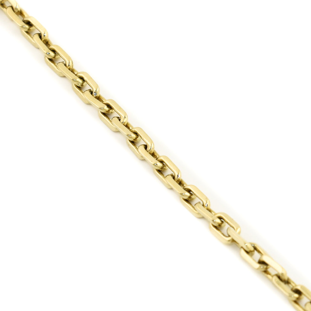 14K x 4mm Rectangular Chain Link Bracelet - Kingdom Jewelry