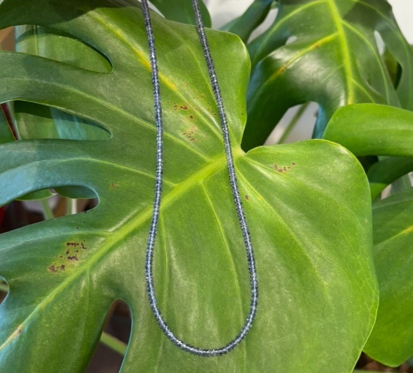 16'' Beaded Iolite Necklace - Kingdom Jewelry