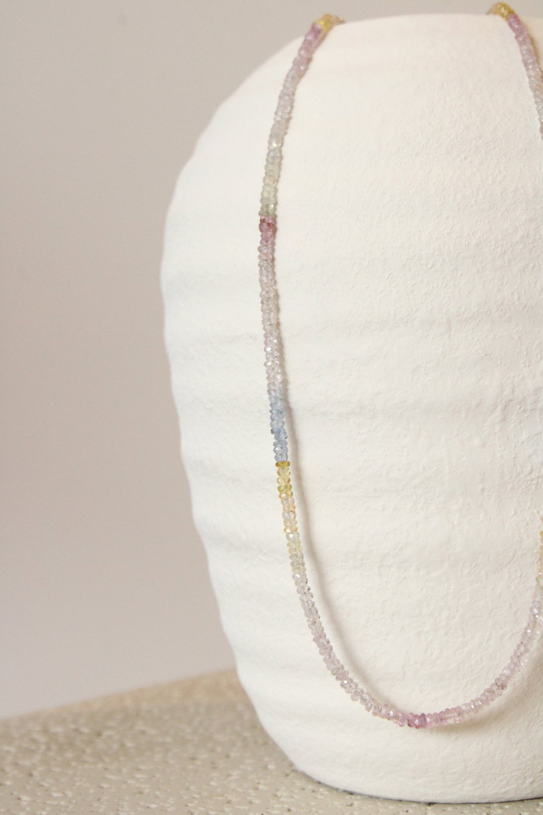 18" Faceted Pastel Sapphire Gem Strand Necklace - Kingdom Jewelry