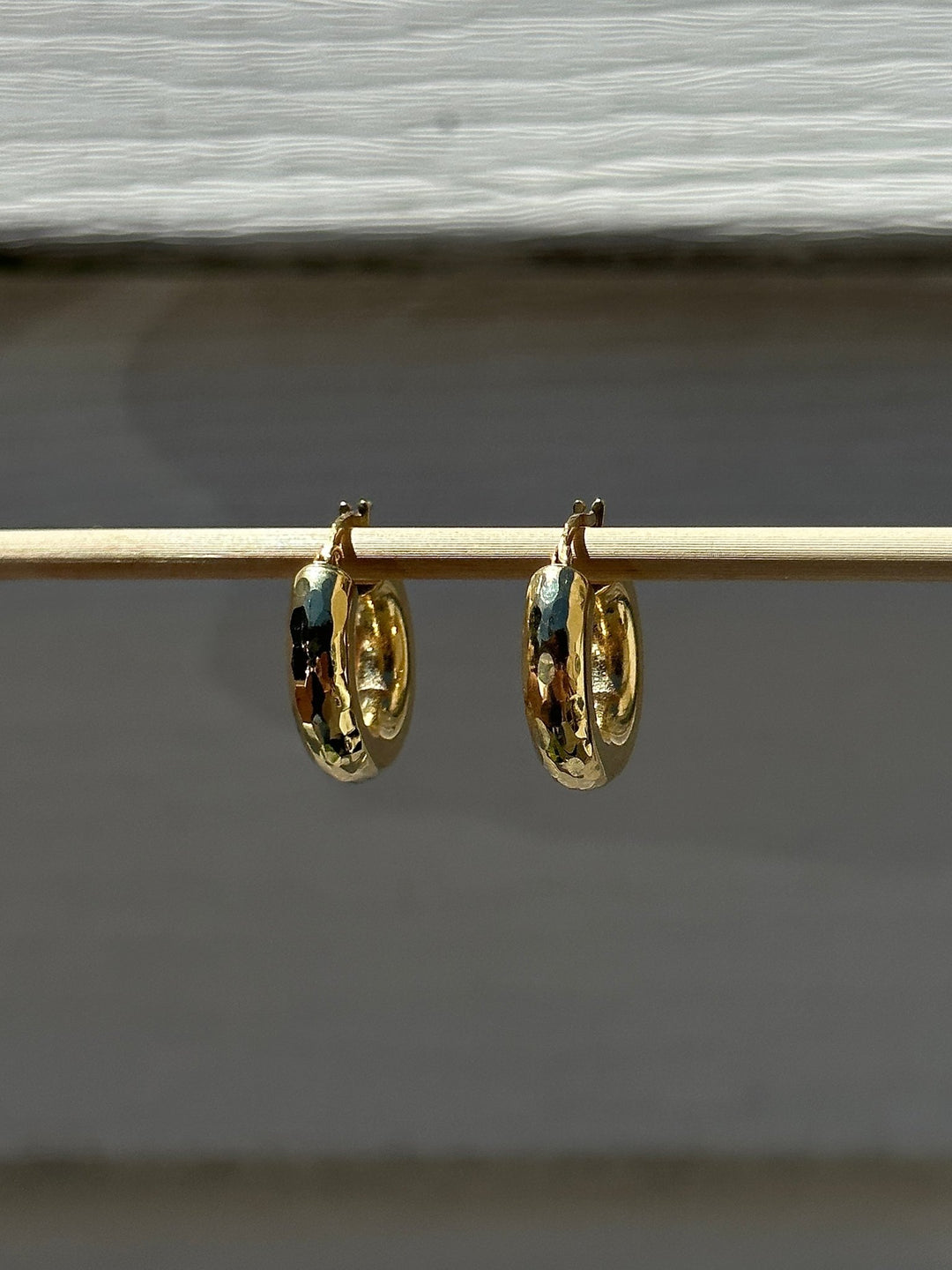 18k Faceted Chunky Hoop - Kingdom Jewelry