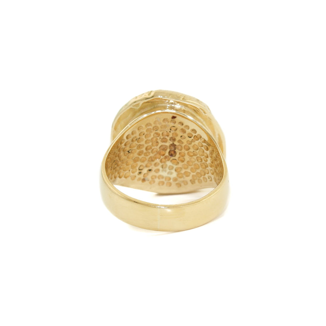 18k Vintage Coin Signet Ring - Kingdom Jewelry