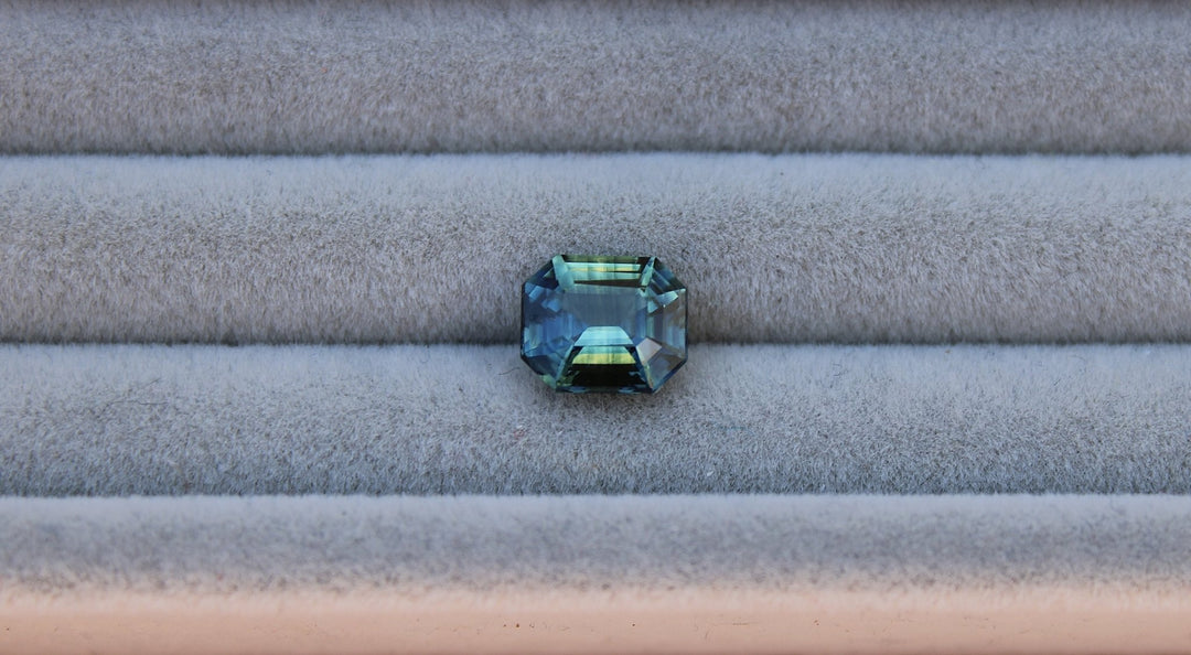 2.04ct Radiant Blue Bi - Colour Sapphire - Kingdom Jewelry