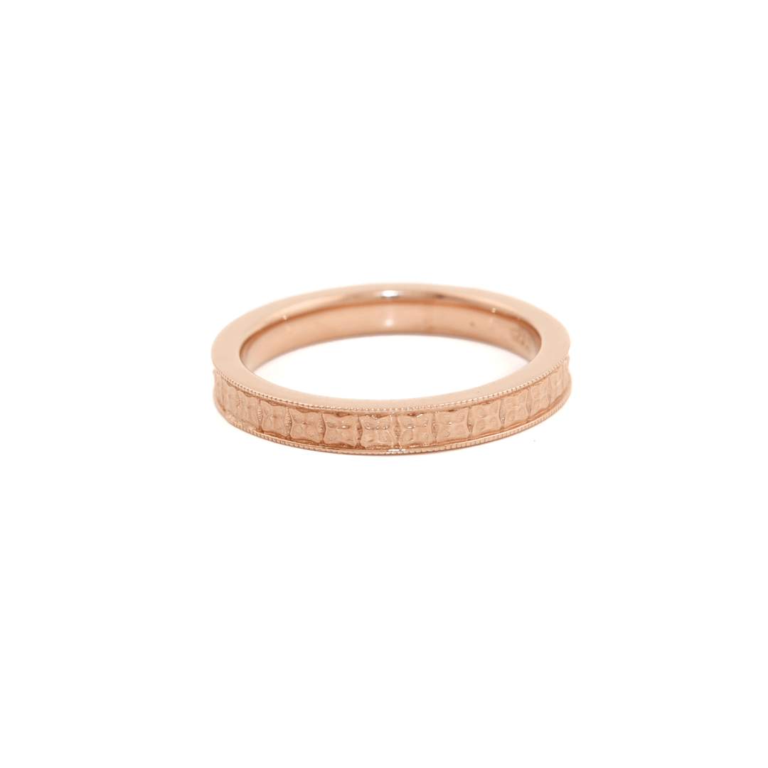 3mm Slim Art - Deco Cigar Band - Kingdom Jewelry