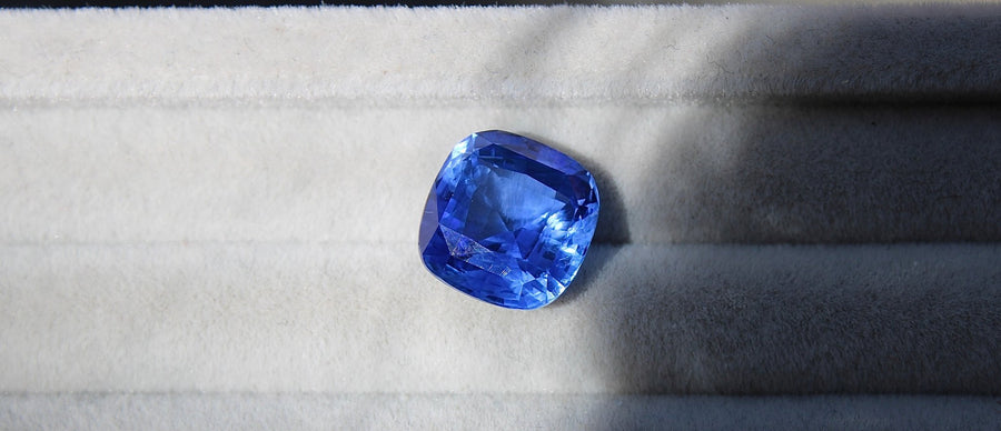 6.15ct Cushion Royal Blue Sapphire - Kingdom Jewelry