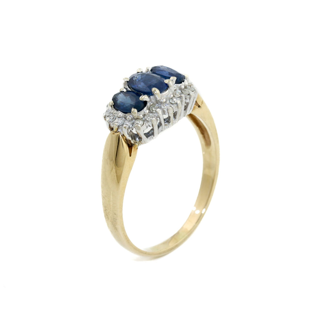 Magnificent 14k Gold x Sapphire & Diamond Ring - Kingdom Jewelry