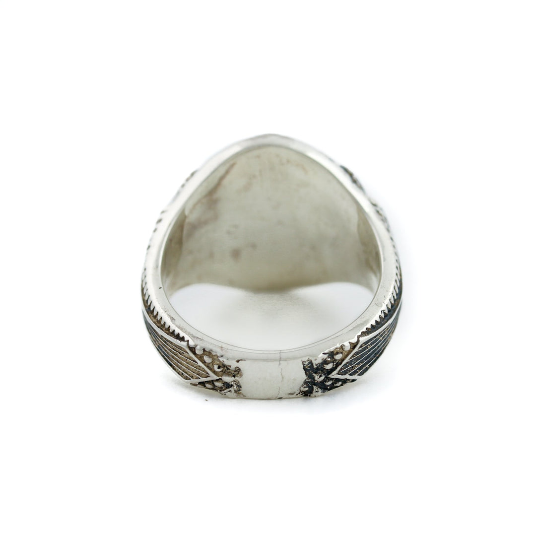 Silver x Electric Egyptian Turquoise "St. Augustine" Ring - Kingdom Jewelry