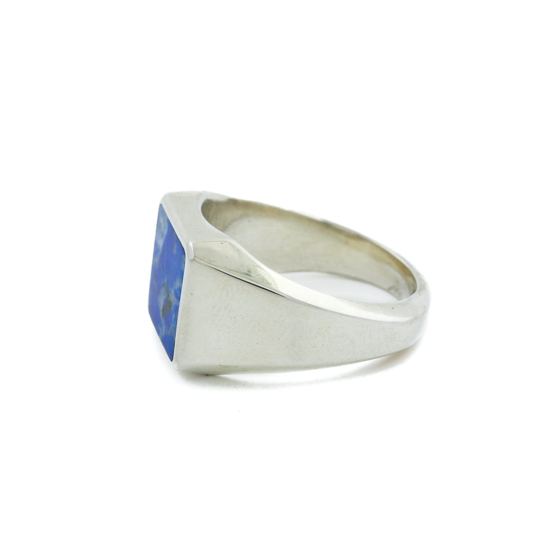 Silver x Lapis Lazuli Inlay Signet - Kingdom Jewelry