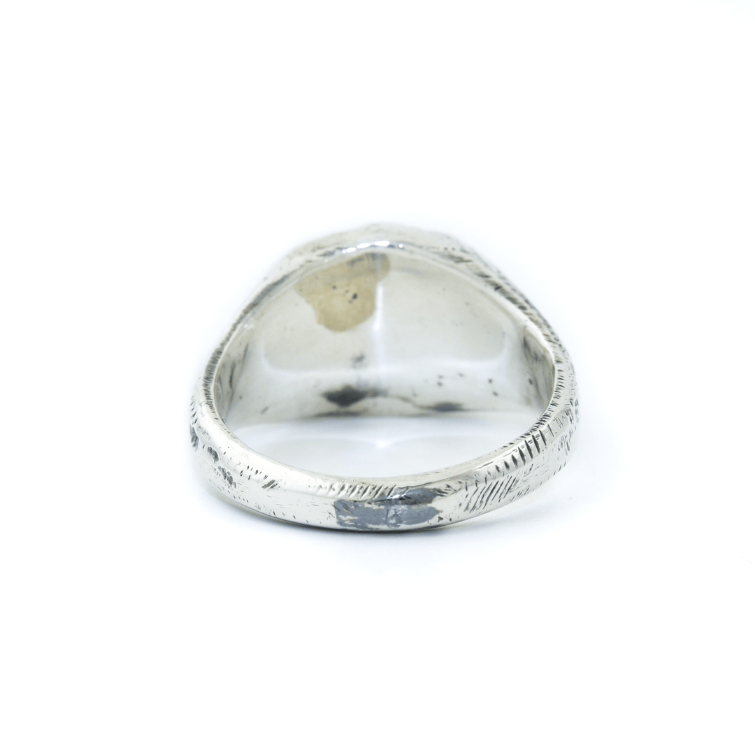 Silver x Montana Sapphire "Aster" Cushion Signet - Kingdom Jewelry