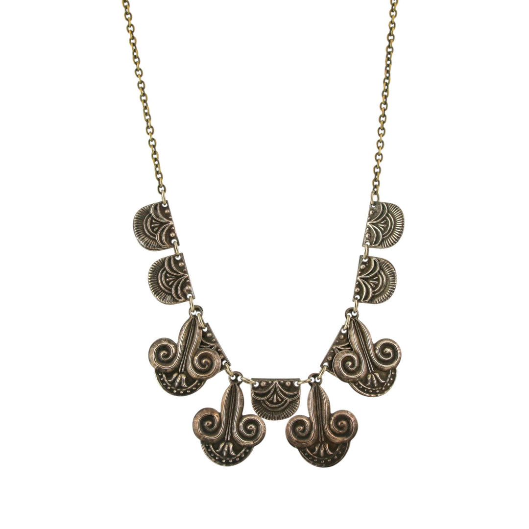 Silver x Vintage 1960's Flower Taxco Chain Neckace - Kingdom Jewelry