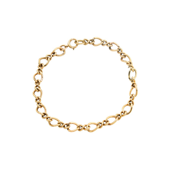 10k Vintage Wide Link Bracelet - Kingdom Jewelry