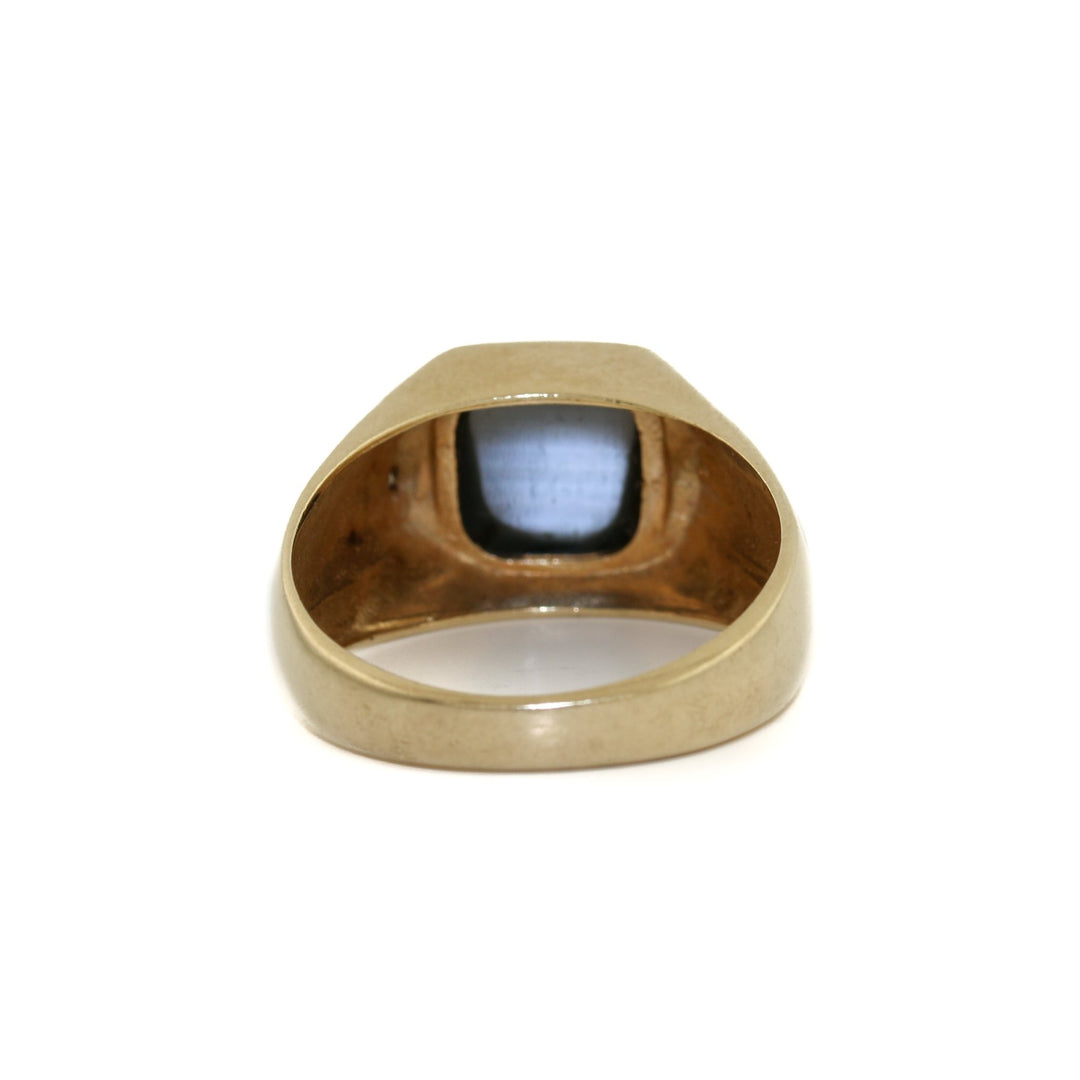 10k x Grey Tiger's Eye Men's Signet - Kingdom Jewelry