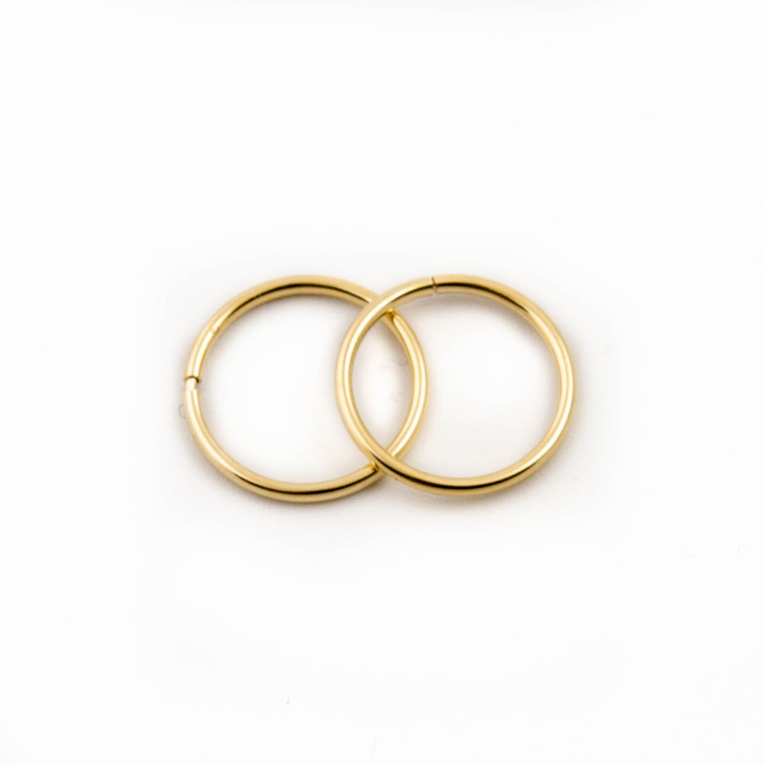 10kt Gold Seamless Hoops - Kingdom Jewelry