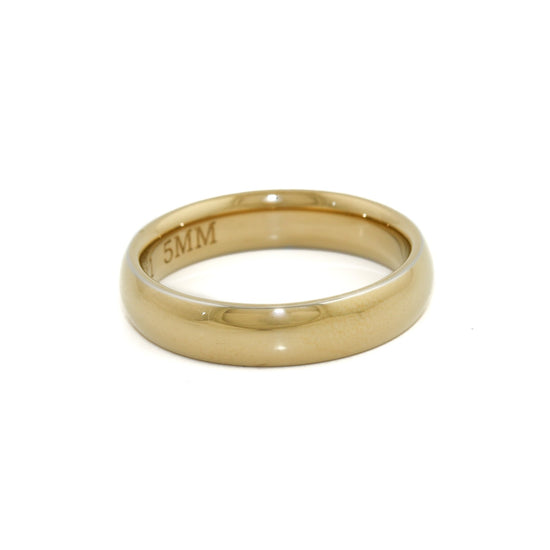 14k Gold 5mm Round-Edge Band - Kingdom Jewelry