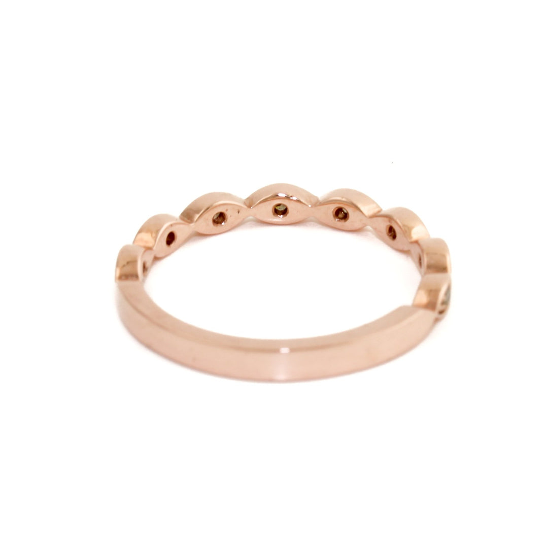 Gorgeous contemporary tiara style ring lined with diamonds that can be stacked with an engagement ring creating a wedding suite, or stacked up and added to your collection!