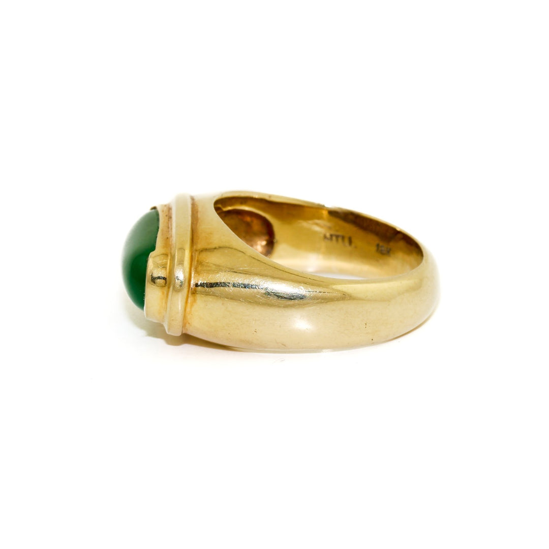18k Vintage Jade Ring - Kingdom Jewelry