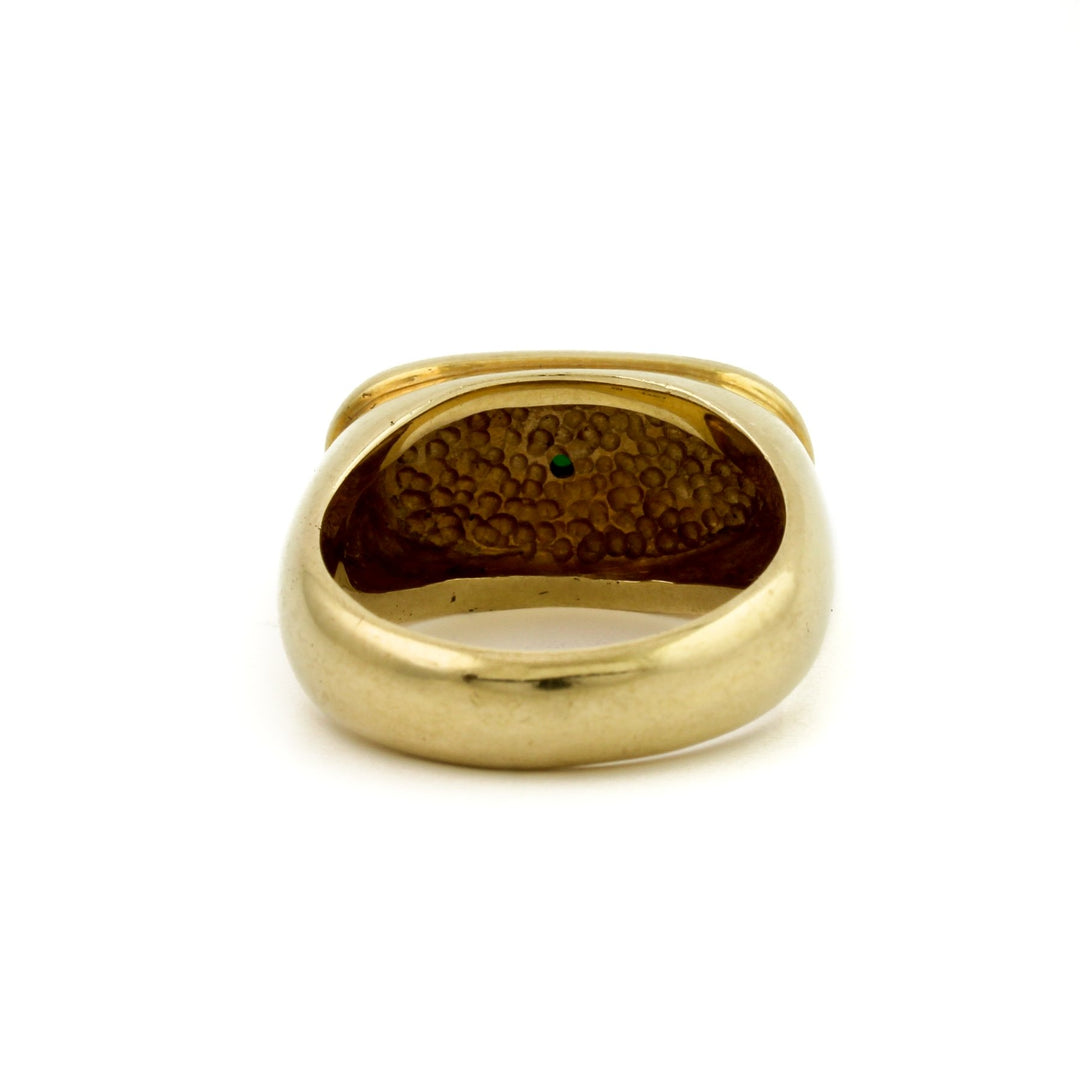 18k Vintage Jade Ring - Kingdom Jewelry