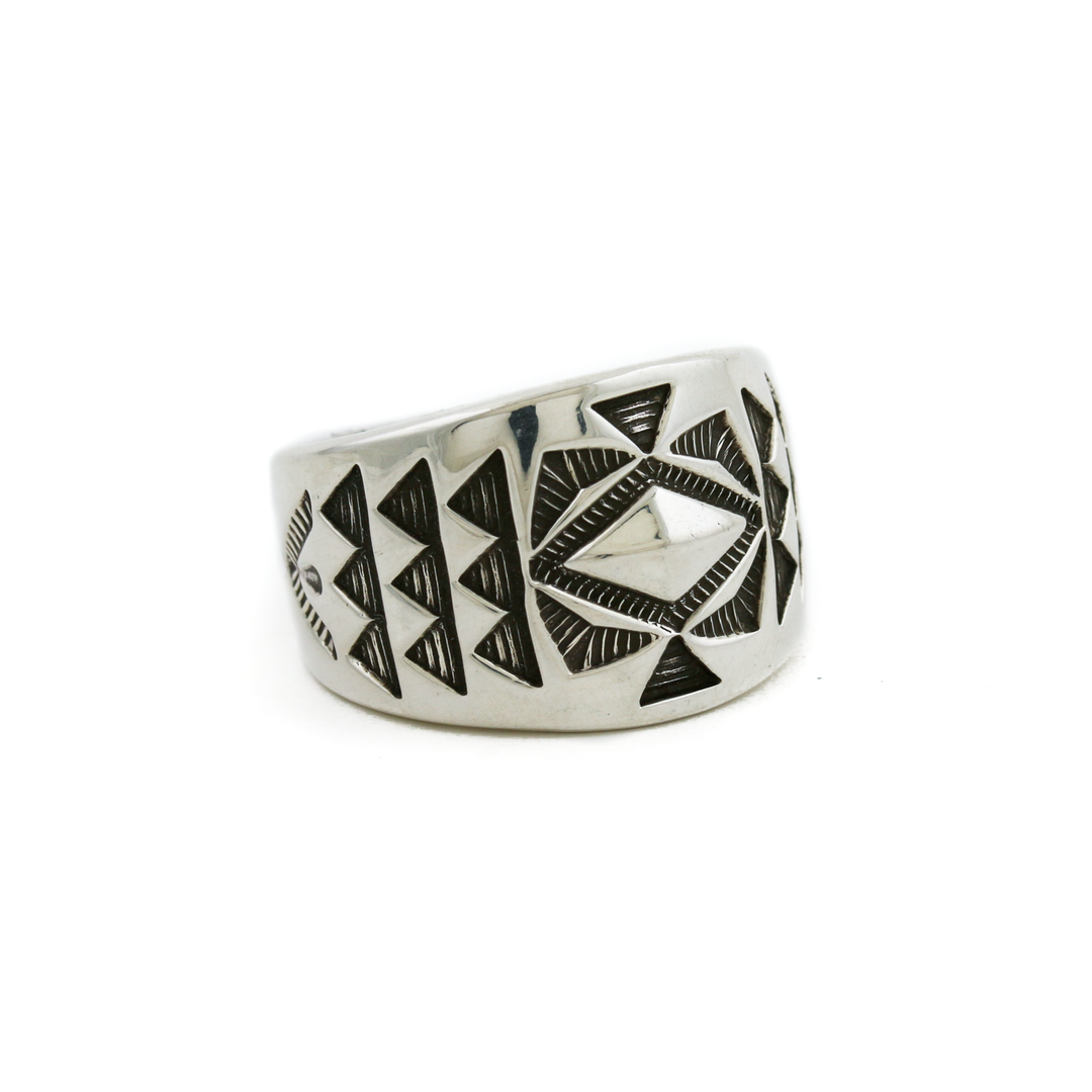 Silver x "Jennifer Curtis" Etched Navajo Ring