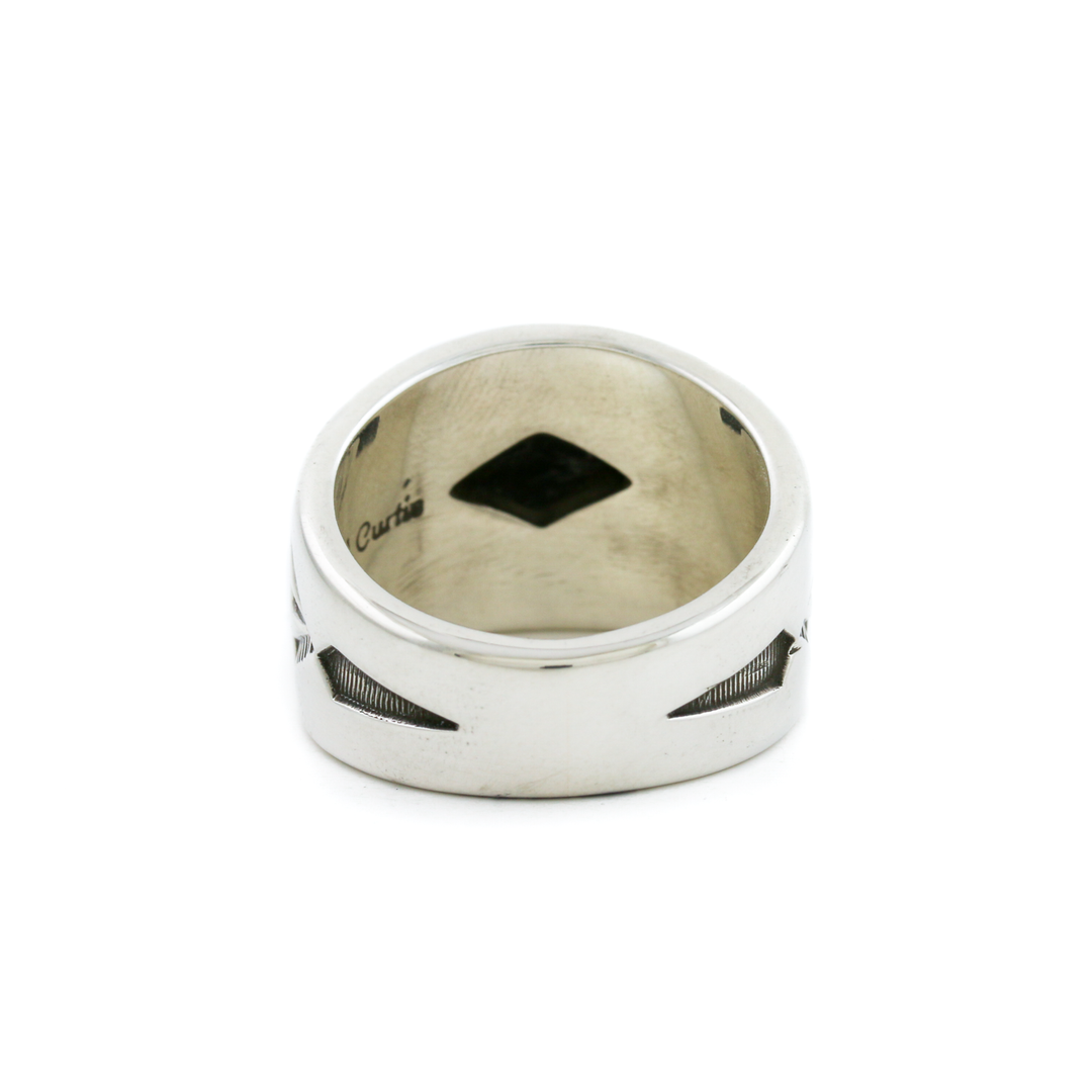 Silver x "Jennifer Curtis" Etched Navajo Ring