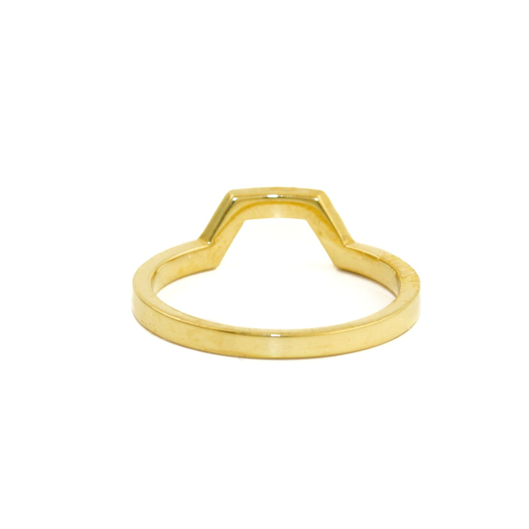 Arched 14k Gold x Pave Diamond Eternity Band - Kingdom Jewelry