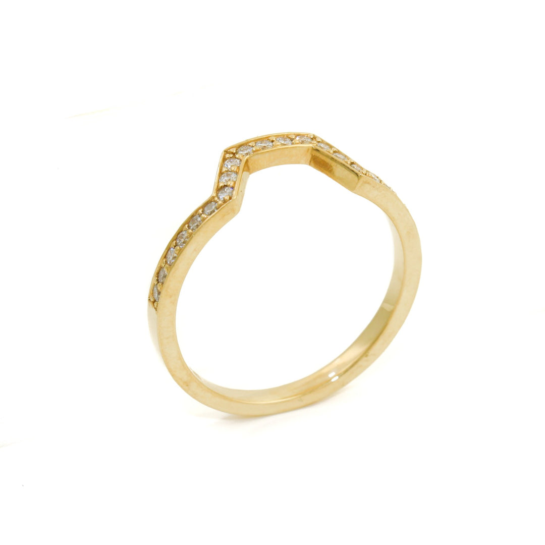 Arched 14k Gold x Pave Diamond Eternity Band - Kingdom Jewelry