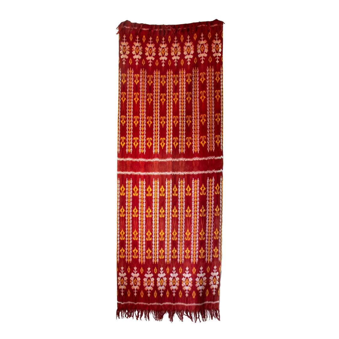Burgundy Mango Ikat Scarf - Kingdom Jewelry
