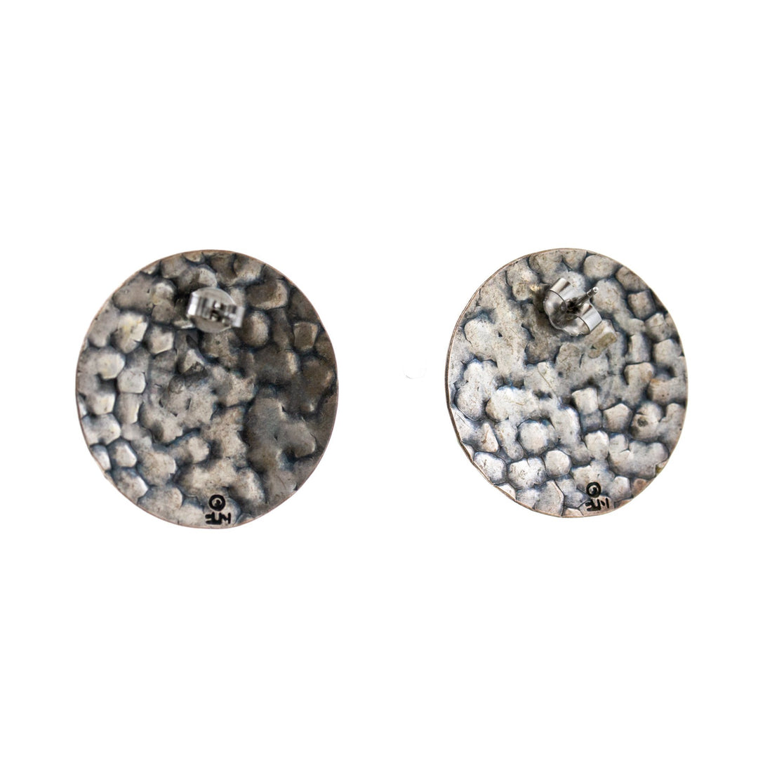 Colored-Bead Taxco Hand-Hammered Earrings - Kingdom Jewelry