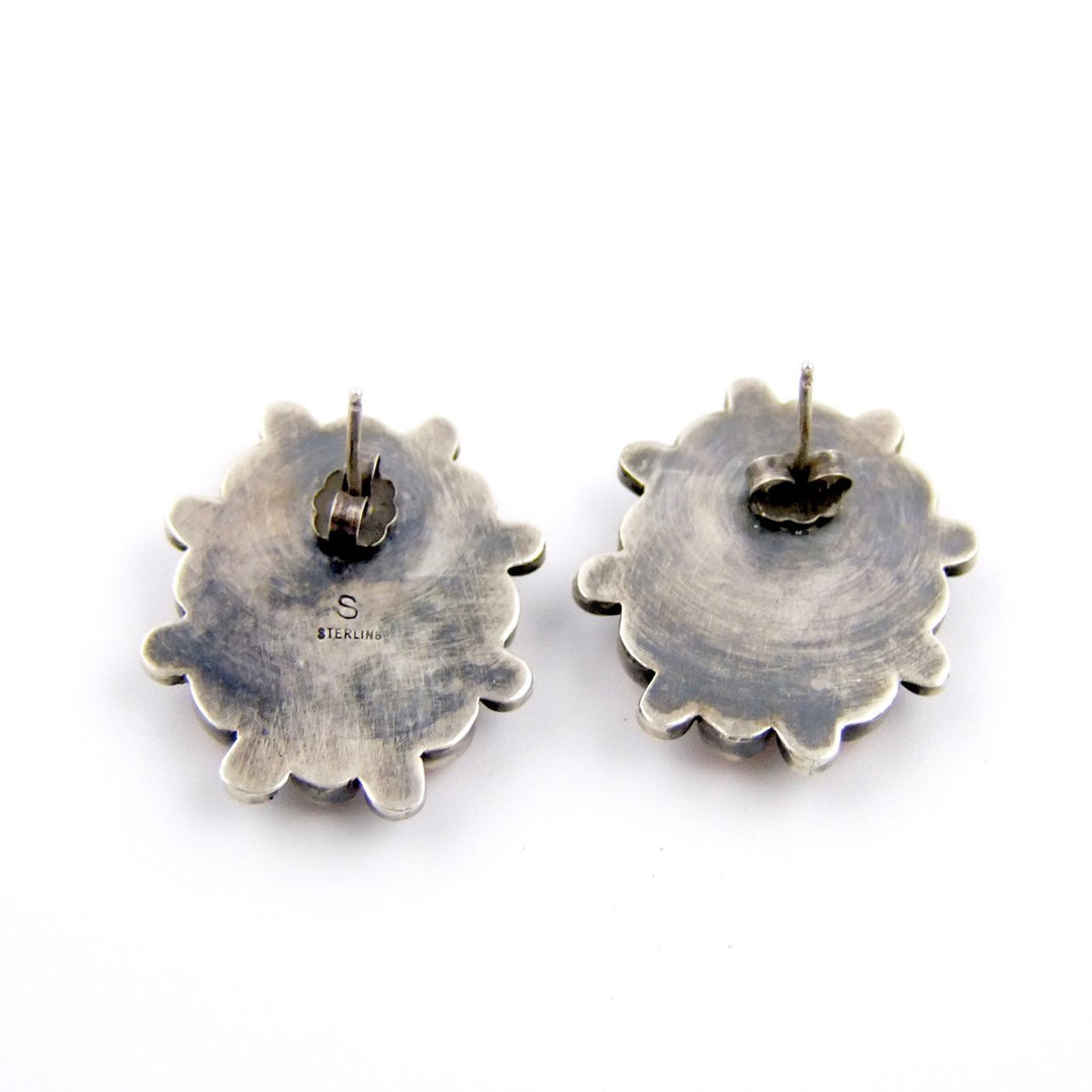 Coral Zuni Cluster Earrings - Kingdom Jewelry