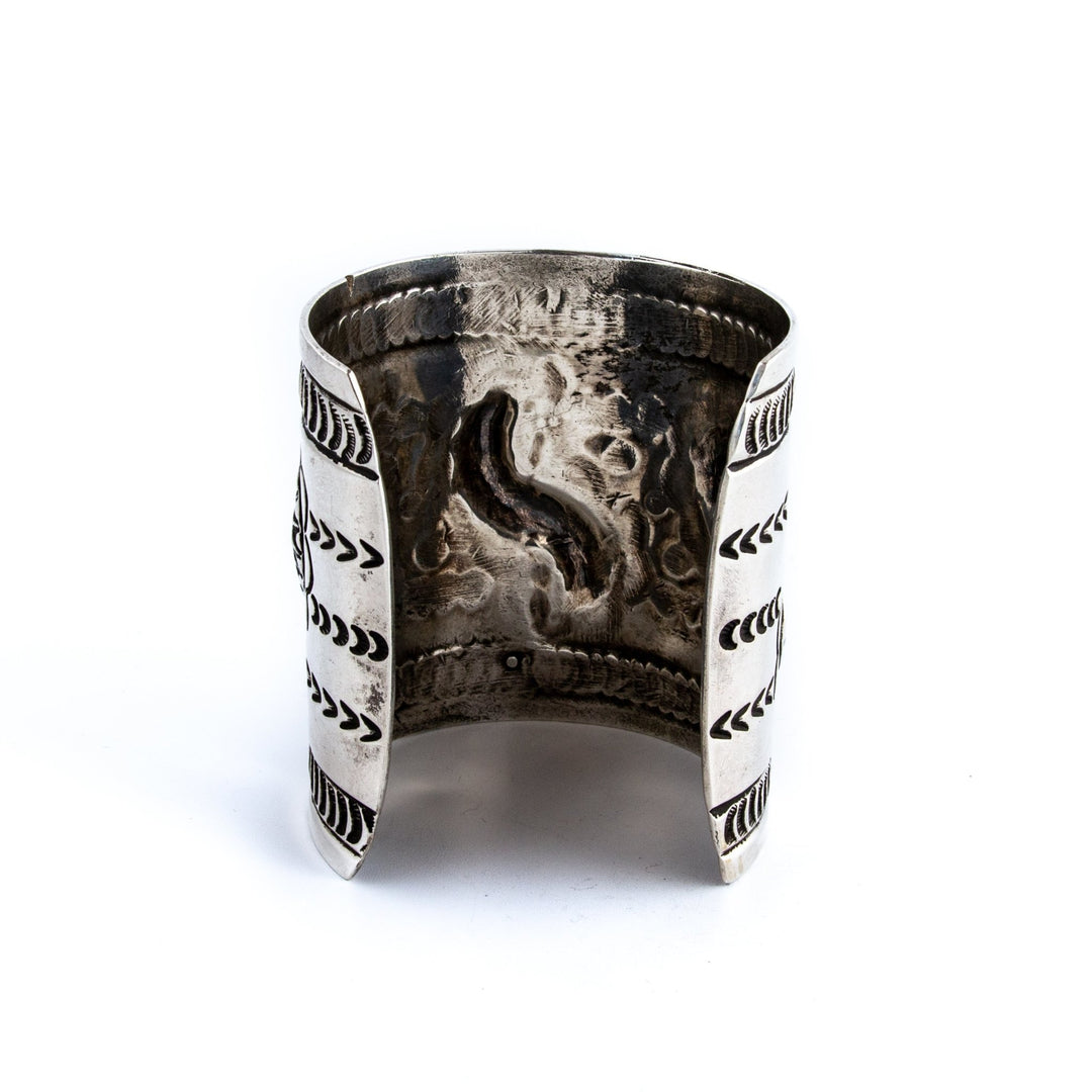 Heavy Stamped Repousse Cuff - Kingdom Jewelry
