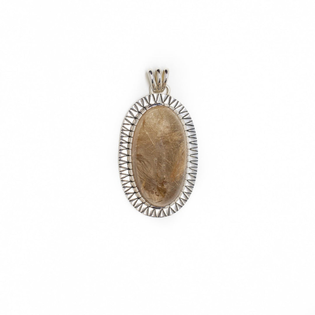 Illuminated Rutilated Quartz Pendant - Kingdom Jewelry