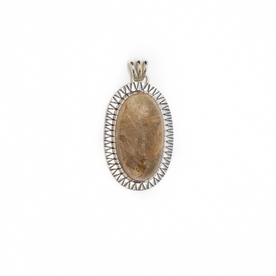 Illuminated Rutilated Quartz Pendant - Kingdom Jewelry