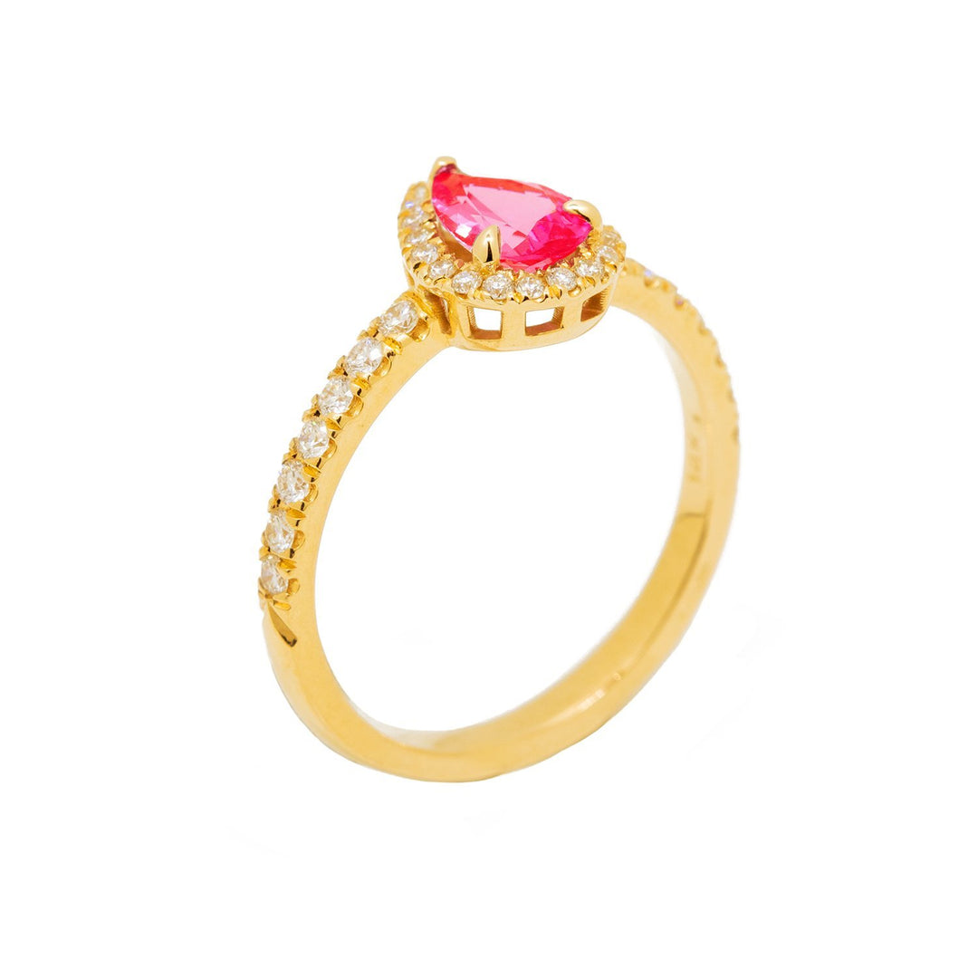 Pink Pear Engagement Ring - Kingdom Jewelry