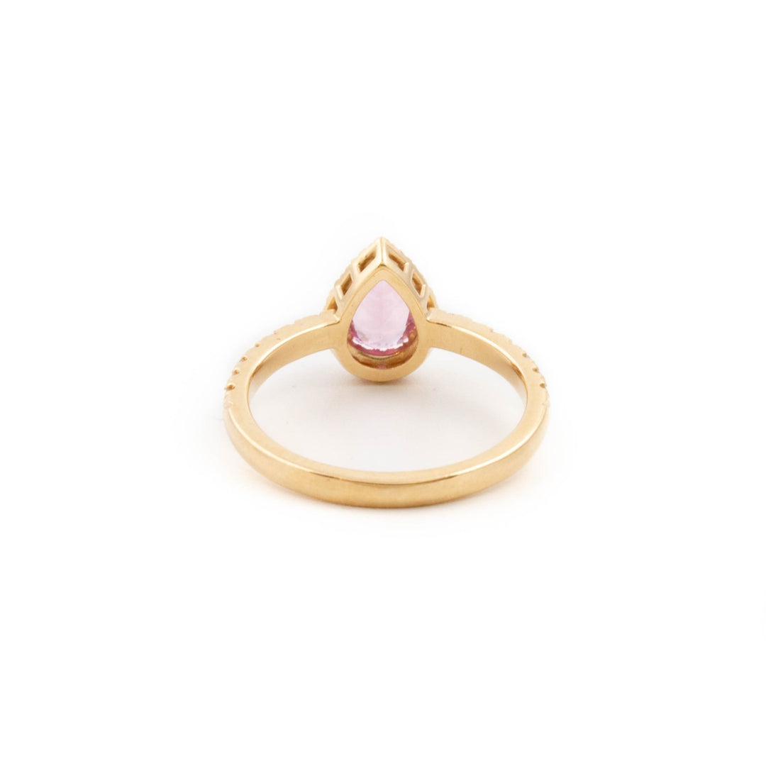 Pink-Pear Sapphire Engagement Ring - Kingdom Jewelry