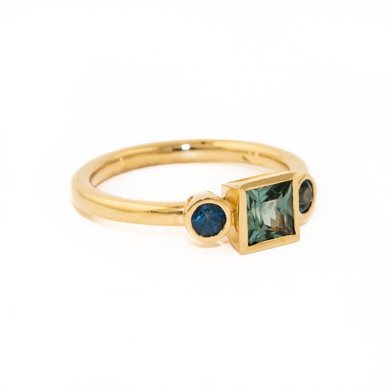 Princess-Cut Sapphire Engagement Ring - Kingdom Jewelry