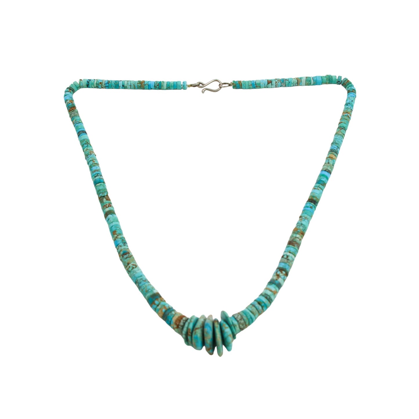 Santo Domingo Disc-Bead Heishi x Jacla Turquoise Necklace - Kingdom Jewelry