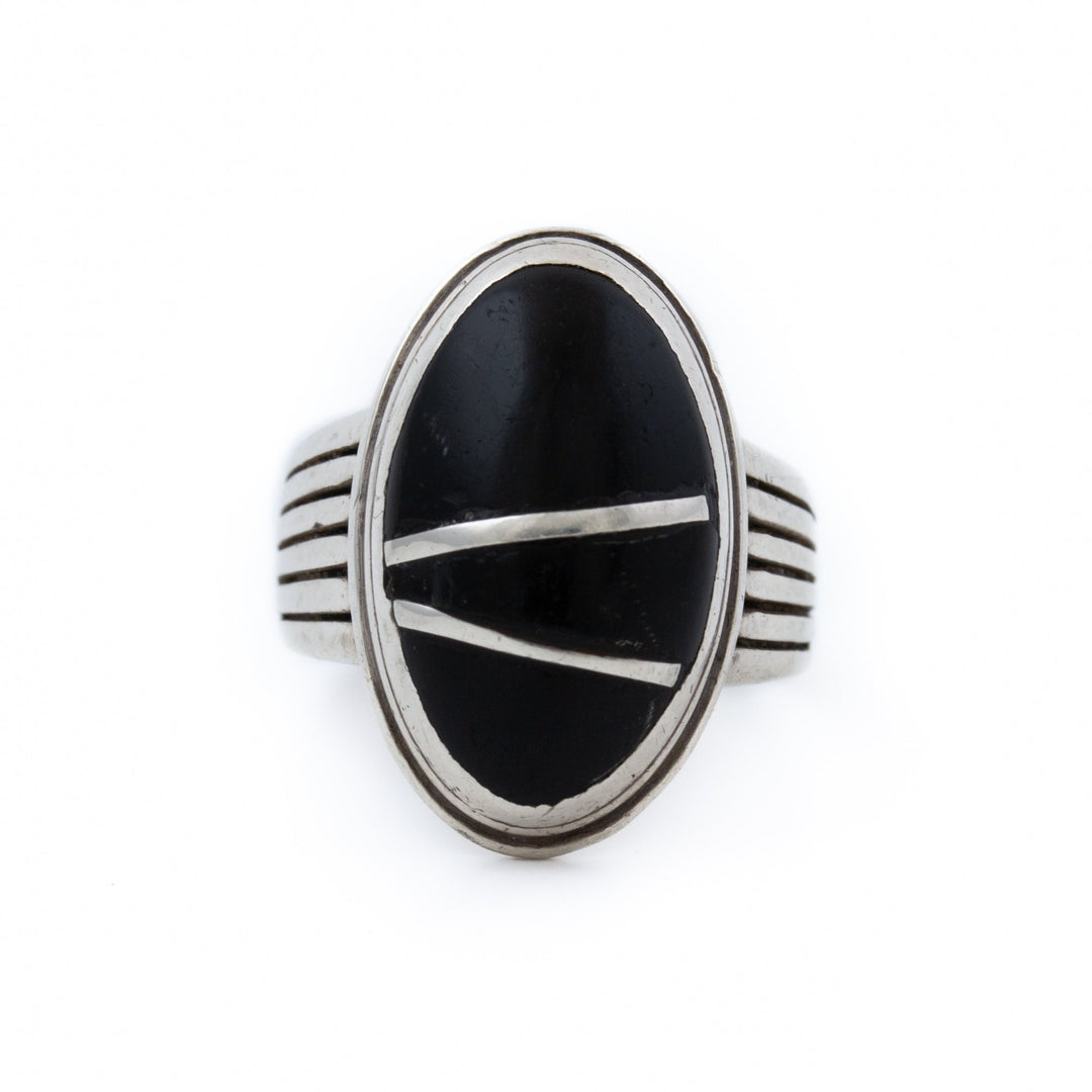 Sectioned Black Onyx Ring - Kingdom Jewelry