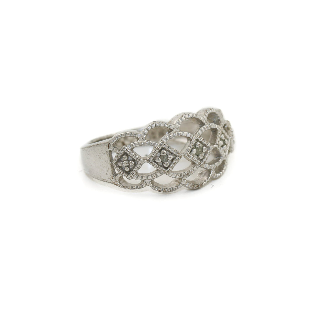 Silver Vintage Art Deco Ring - Kingdom Jewelry