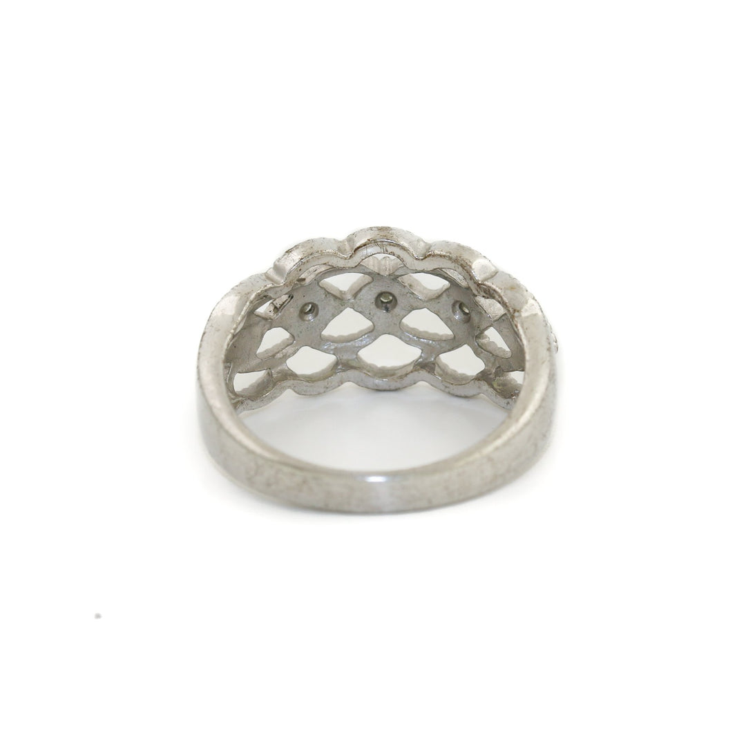 Silver Vintage Art Deco Ring - Kingdom Jewelry