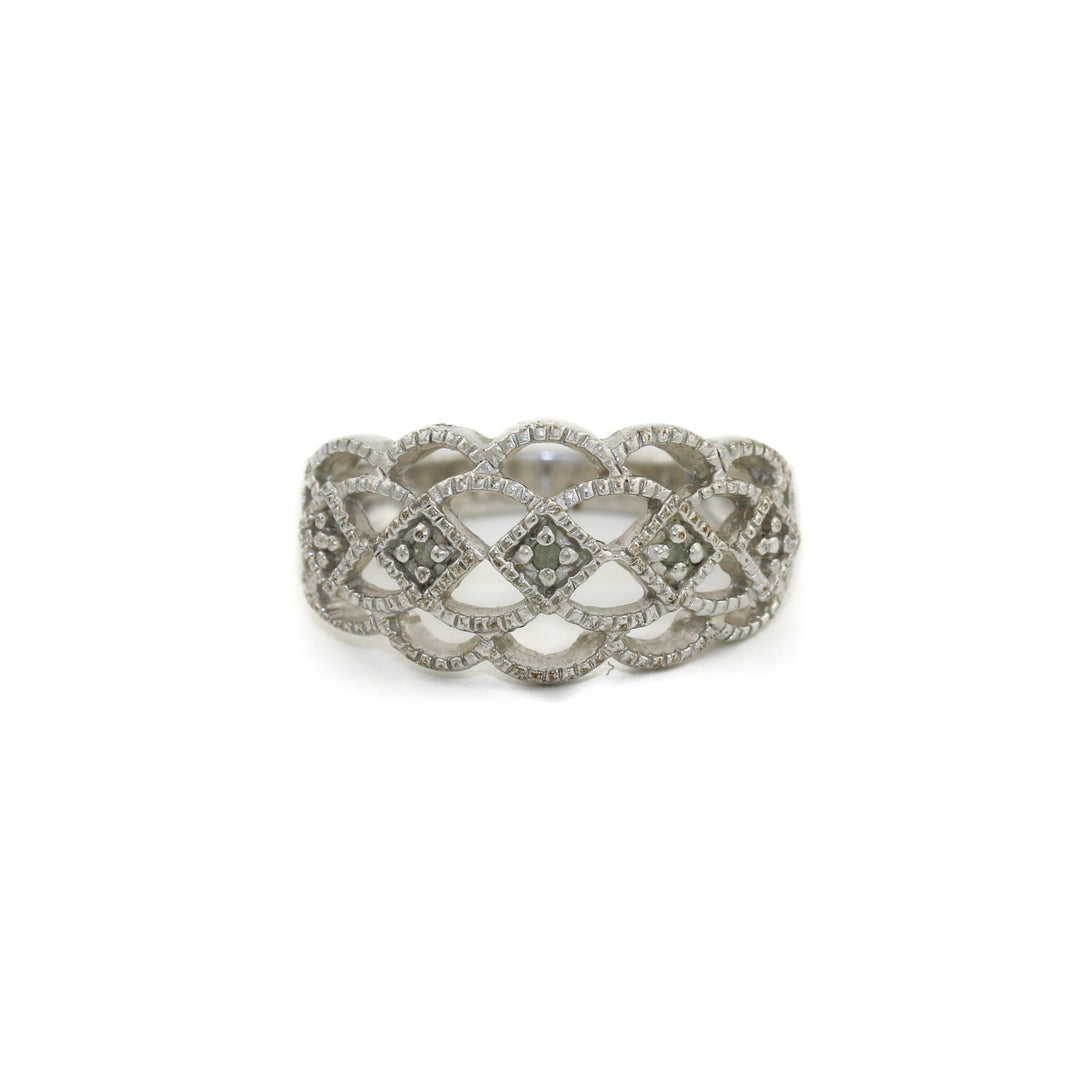 Silver Vintage Art Deco Ring - Kingdom Jewelry