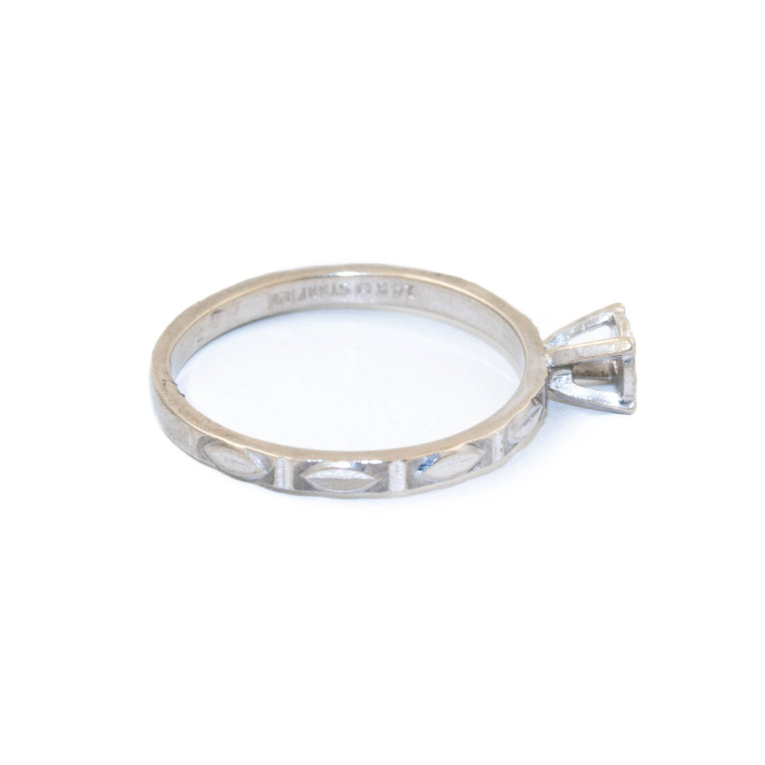 Solitaire Diamond Gold Ring - Kingdom Jewelry