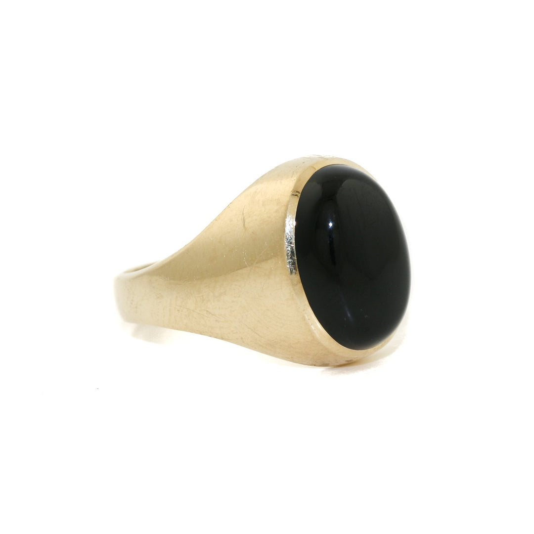 Vintage 10k Gold x Onyx Signet - Kingdom Jewelry