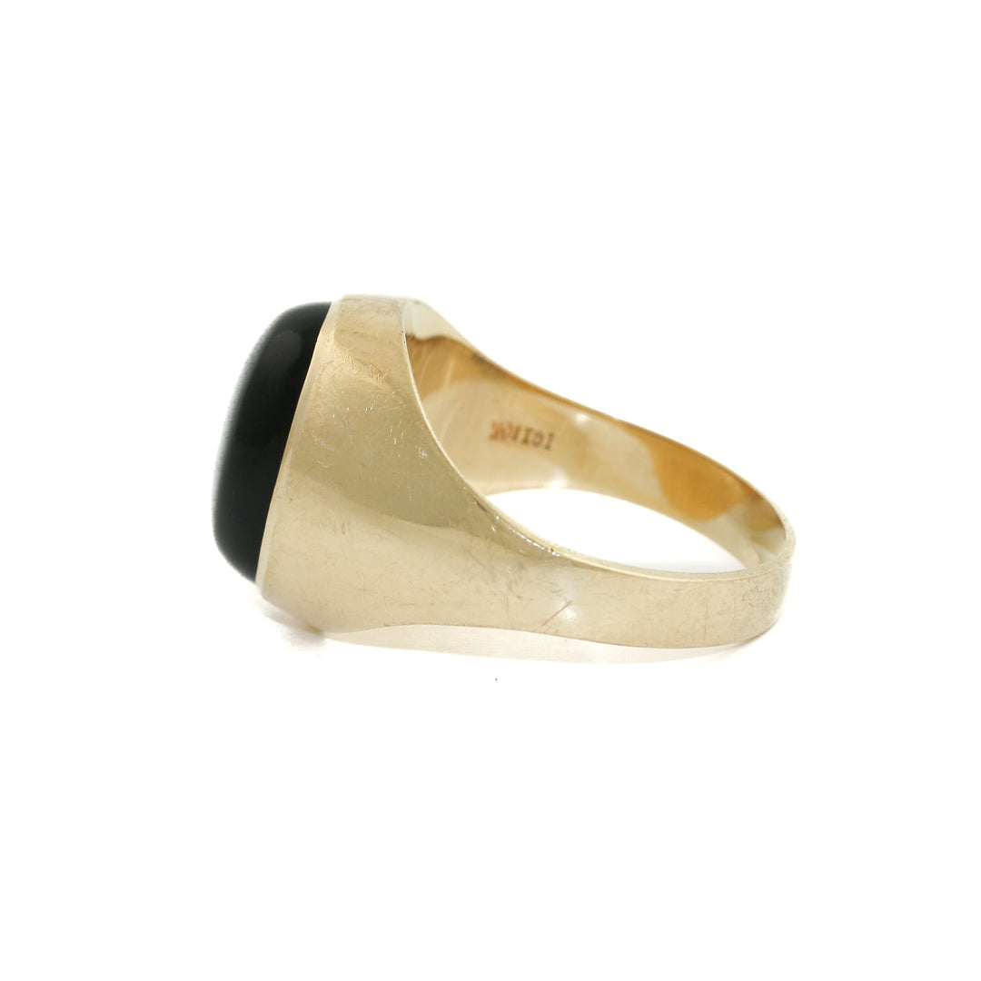 Vintage 10k Gold x Onyx Signet - Kingdom Jewelry