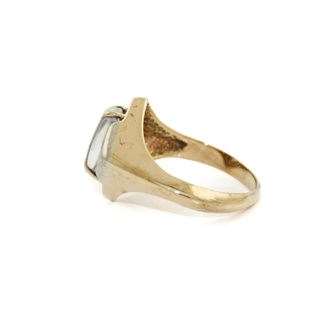 Vintage Moon Stone x Diamond 14k Gold Ring - Kingdom Jewelry